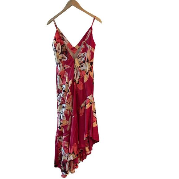 PatBO Asymmetric Pink Tropical Floral Dress - Picture 2 of 9